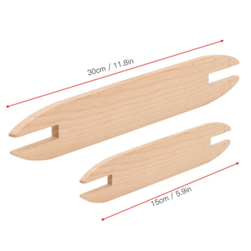 2pcs Beech Wood Weaving Shuttle DIY Sweater Scarf Tapestry Weaving Accessories