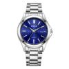 Men's Stainless Steel Quartz Watch with Date Display