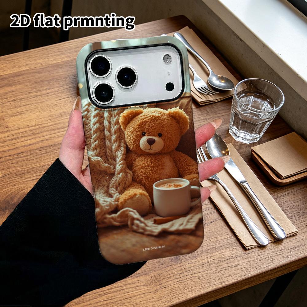 Phone Case: 2D Flat Samsung Galaxy A34 A35 M05 M06 S20 S22 S21 FE Plus 5G Protective Case, Cozy Winter Sofa Little Bear, Perfect Christmas and Hallowe