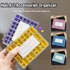 Compartment Jewelry Display Box 24/36/48Grids Nail Decoration Box  for Nail Art Decorations