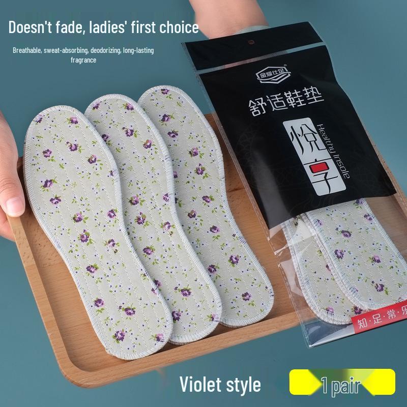 Breathable, Sweat-Absorbent, Odor-Resistant Insoles for Men & Women - Soft, Comfortable Cotton for All Seasons