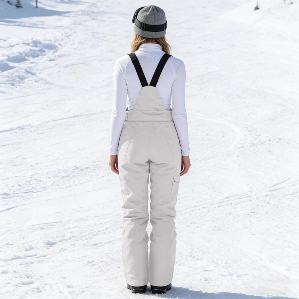 Ski Pants Women Insulated Ski Bib Overalls Snowboarding Pants Adjustable Shoulder Strap Snowsuit