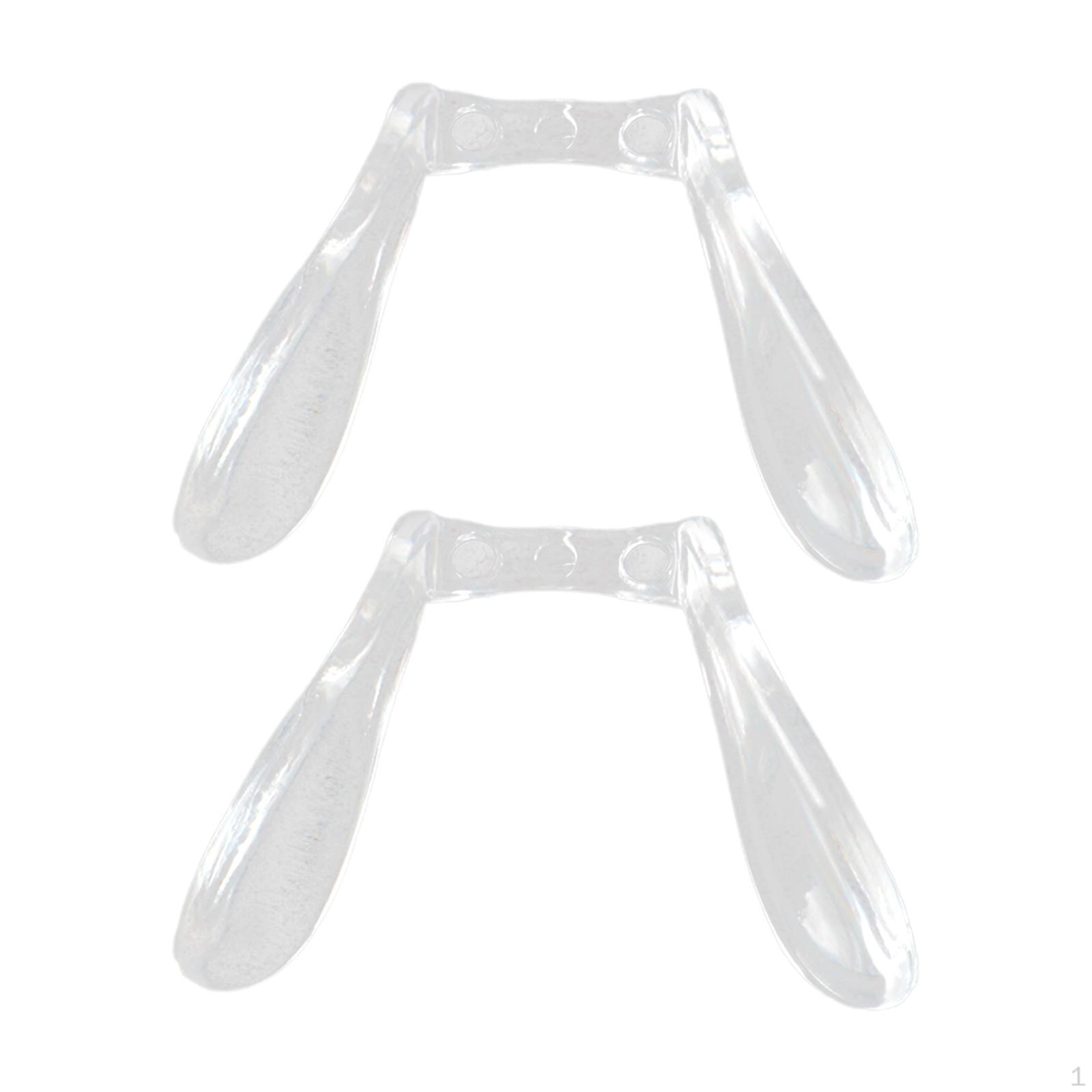 

2 шт. носовые упоры для очков, сменные, простые в использовании, прозрачные носовые упоры, практичные носовые упоры 28mmx19.5mm