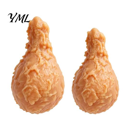 Stress Reducing Hand Toy Fried Chicken Leg Squeeze Toy, Relief Drumstick Sensory Fake Slow Rising Food Desk Fidget for Basket Stuffers, Party