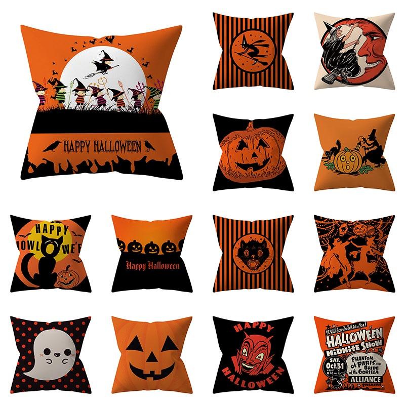 Super Soft Halloween Pumpkin Throw Pillow Case For Cozy Sofa And Festive Home Decor