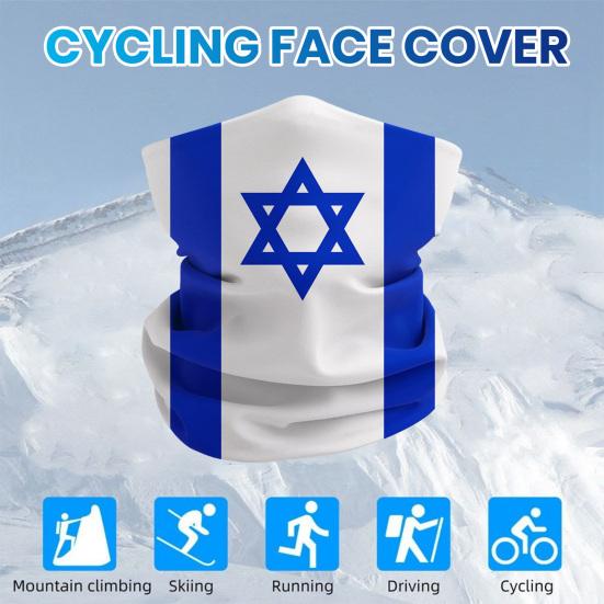 

Флаг Израиля Велоспорт Ветрозащитный Защита Лица Защита от Солнца Женщины Дышащие Мужчины Лето Открытый