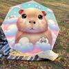 1PC Hamster Clouds Automatic Open/Close Umbrella with Windproof, 8-Rib Sturdy Canopy, Durable Ribs, Fashionable Design, Outdoor Accessory, Fun Prin, H
