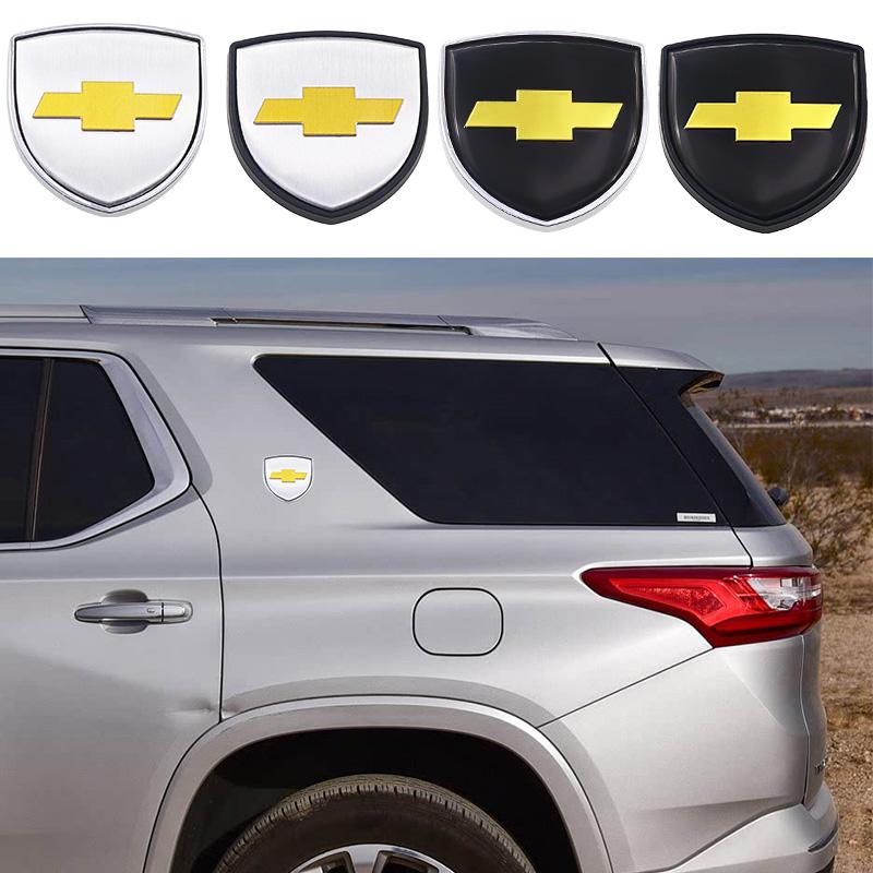 1pcs Chevrolet 3D 38mm metal Car Fender side logo Car door Rear Bumper tail door Emblem car door sticker Accessories