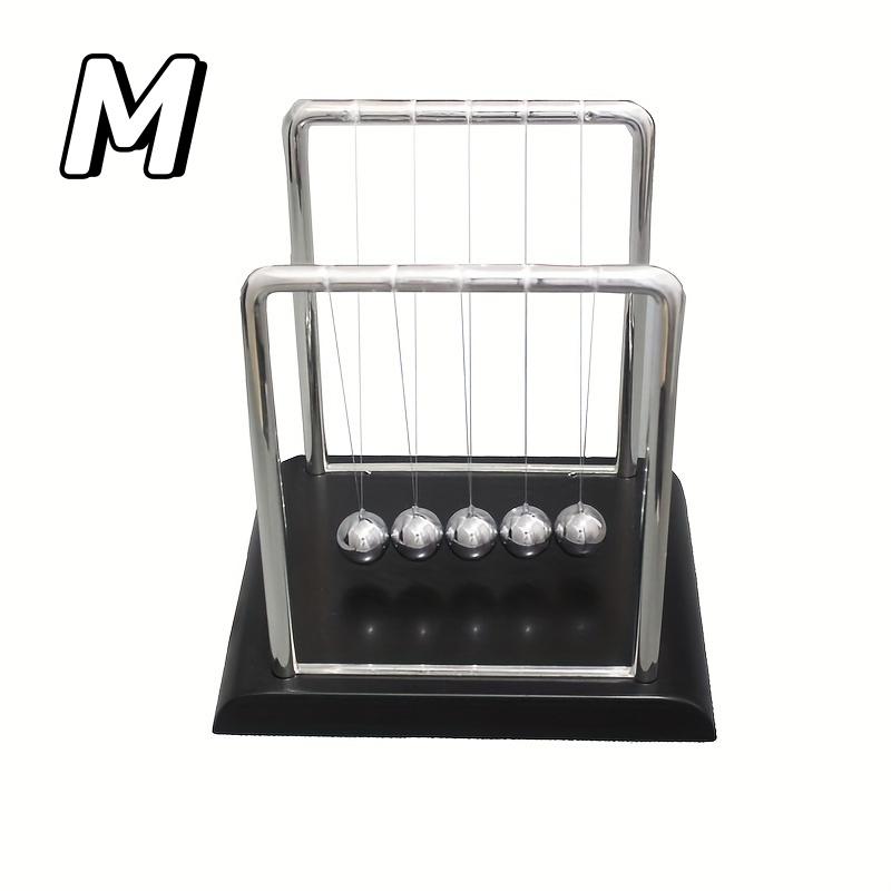 3 rozmiary Metalowe wahadłowe piłki do kołyski z czarną podstawą kwadratowe kreatywne biurko domowe dekoracja stołu prezenty urodzinowe