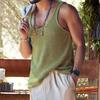Men Summer Vest Sleeveless Solid Color Simple Style Knitted U Neck Sports Soft Pullover Men Tank Top Men Clothes