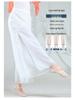Women's Double Layer White Chiffon Dance Culottes - Wide Leg Flowy Pants for Classical Chinese Dance Practice