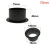 Fan Connection Round Wall Flange Connector Black Plastic Ventilation Pipe Joint Air Ducting Connection Ventilation Pipe