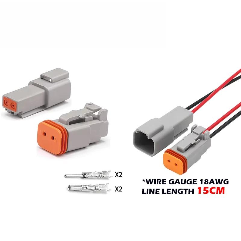 

5Sets Deutsch Type Connector Male Female Waterproof DT Connectors 2-Pin Dt04-2p Dt06-2s 8202612040,Sealable,2 Position