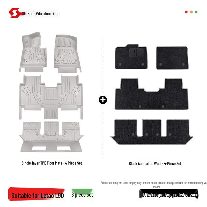 2025 Lixiang L90 TPE Full Coverage Floor Mats Interior Carpet with Fan