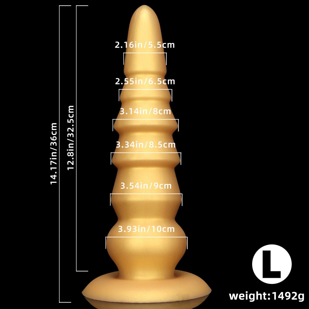 Silicone Soft Oversized Anal Plug with Suction Cup Anal Plug Sex Toys Fisting Anal Dilator Strap on Penis Realistic Dick BDSM