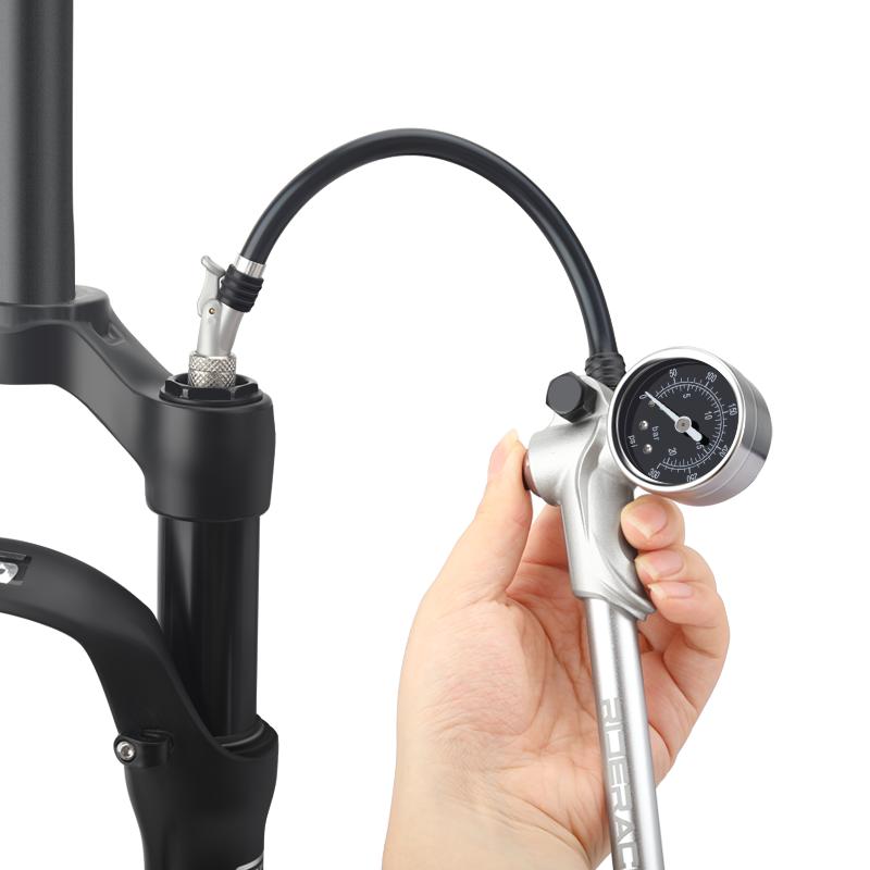RIDERACE Pompa ad Aria per Ammortizzatori da Bicicletta 300psi Con Manometro Gonfiatore Portatile ad Alta Pressione per Pneumatici Pompa per Forcella e Sospensione Posteriore da Bicicletta