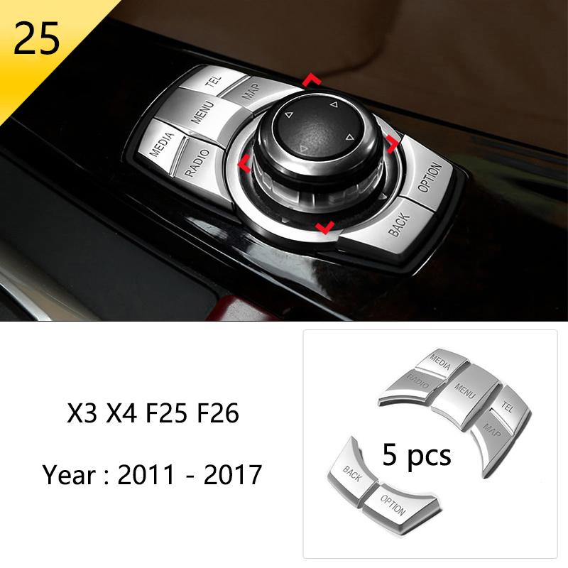 BBJS7 Accessories for BMW X3 X4 F25 F26 Car Inner Gearshift Air Conditioning CD Panel Door Armrest Cover Trim Decorative Car Stickers
