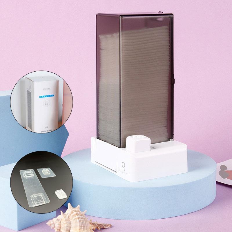 Automatic Cosmetic Cotton Box Press Type Dustproof Makeup Remover Storage Box