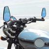 Motorcycle Rearview Mirrors Anti-glare Blue Glass Wide Angle Handle Bar End Side Mirror Universal For 7/8" 22mm Handlebar 360° Rotating