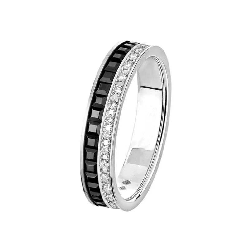 New 2024 Classic Europe Fine Quality Europe Famous Hot Brand Luxury Jewelry Rings For Couples Ceramic Geometry Design Engagement