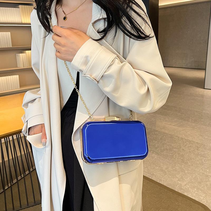 Niche Candy Color Small Bag 2025 New European and American Fashion Women's Acrylic Shoulder Chain Box Bag