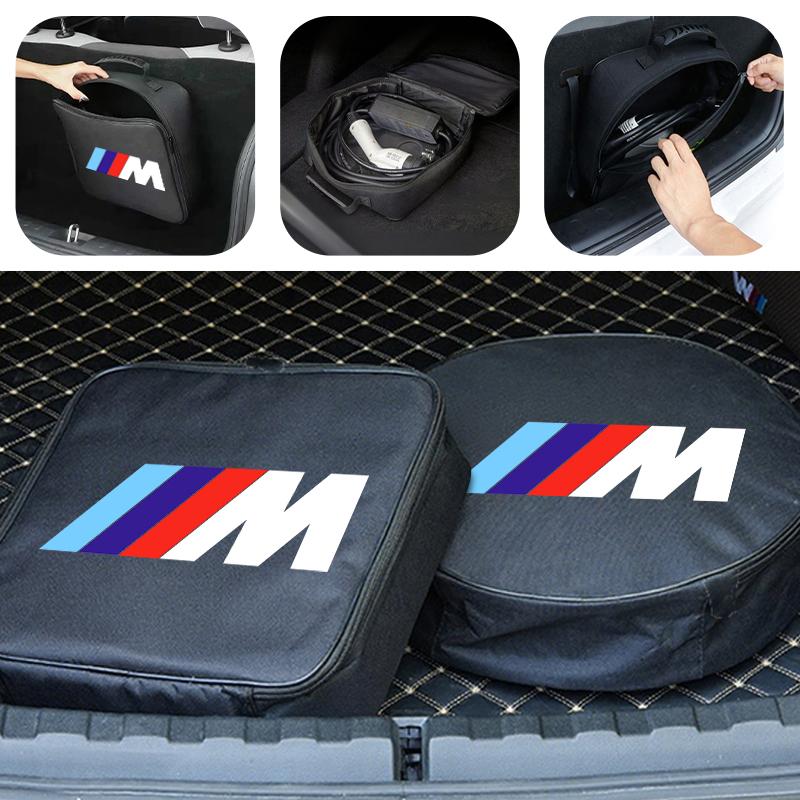 WSQK5 Car Charging Cable Rechargeable Gun Organizer Oxford Bag For BMW M 1 3 4 5 6 7 Series X1 X3 X4 X5 G20 G38 F48 E36 E39