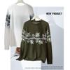 2025 Puyuan Autumn/Winter Women's Silk Cashmere Fair Isle Sweater: Retro Vibe Round Neck for Winter