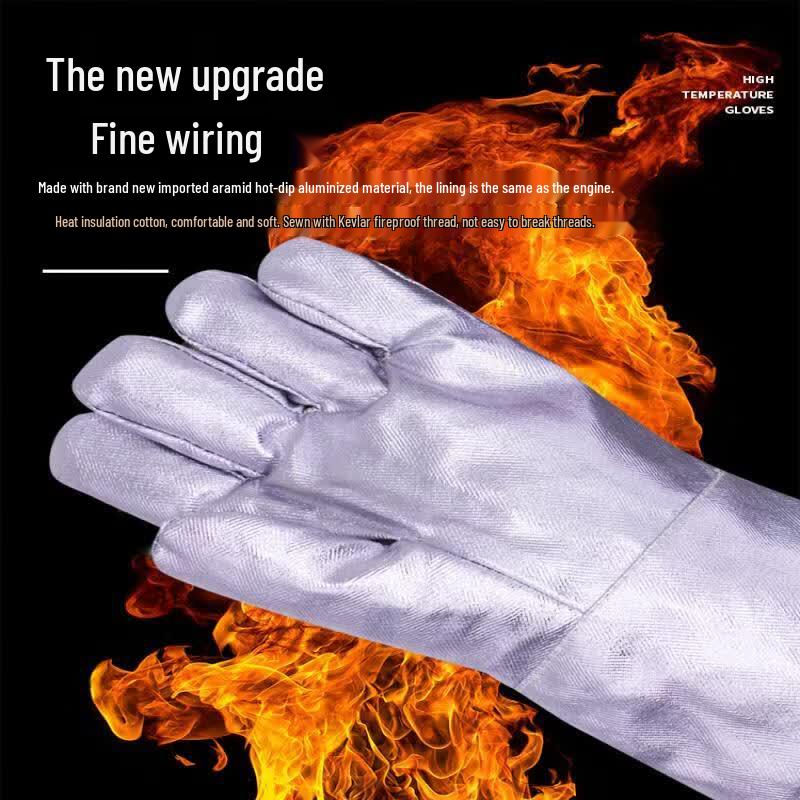 Aramid Aluminum Foil High-Temperature Insulation Gloves