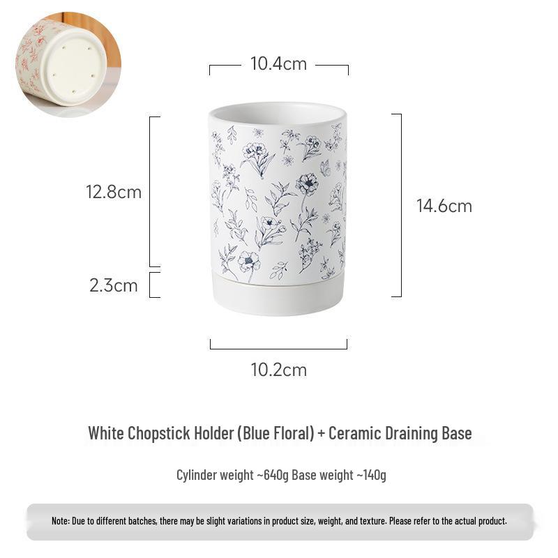 

Креативная керамическая подставка для палочек для еды в виде цветущих цветов с основанием и контейнером для хранения ложек с дренажом