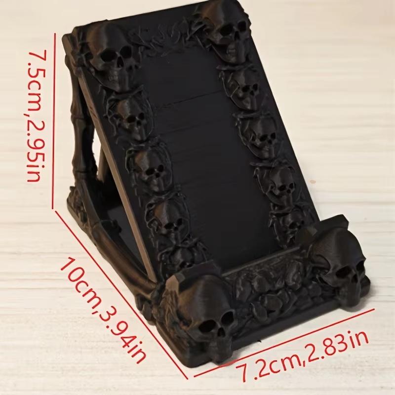 Gothic Skull Phone Holder Universal for Android iOS Phones Desktop Stand Personalized Home Decor Unique Gift for Gothic Style Fans