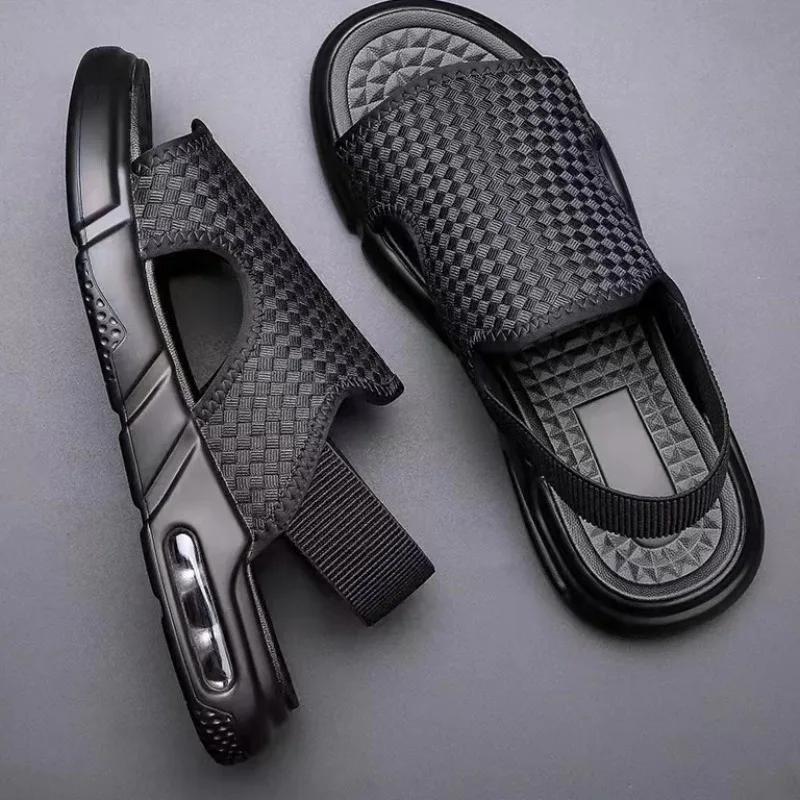 2024 Men's Sandals Summer Beach Sandals Mens Man's Casual Leather Sandal Open Shoes for Men Fishing New Fashion Sports Shoe