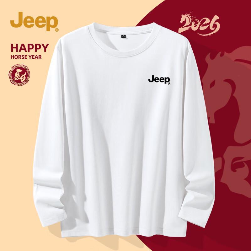 Jeep Men s 2026 Year of the Horse Long Sleeve Cotton T-Shirt 3XL