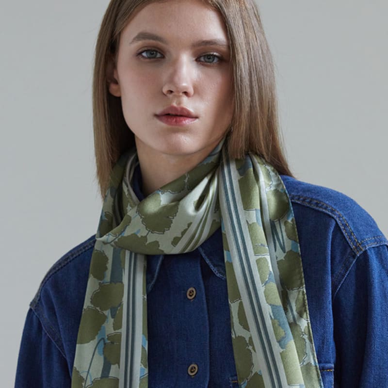 ANA MAISON Cumulus Long Petit Silk Scarf [PML-1413]