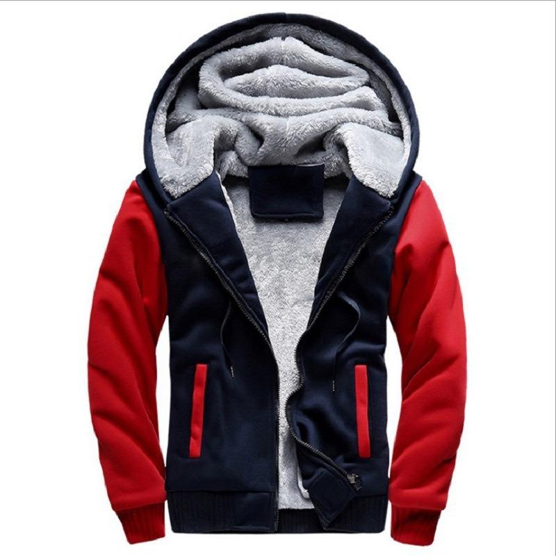 Men's Casual Camo Athletic Thick Warm Fleece-Lined Jacket Slim Fit Long Sleeve Casual Top