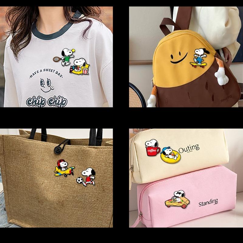 NEW HOT Cartoon anime creative puppy metal brooch decoration cute Snoopy alloy brooch anti slip button badge
