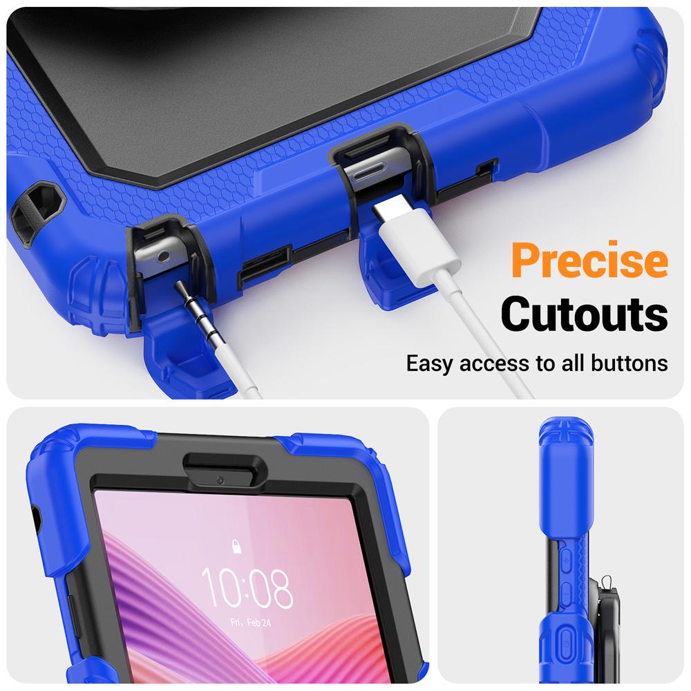 Handheld Tablet Cases for 8.7" Lenovo Tab K9/Tab One 2025 TB305XU/TB305FU Case Shockproof Hard PC+Silicone Cover Stand Shell