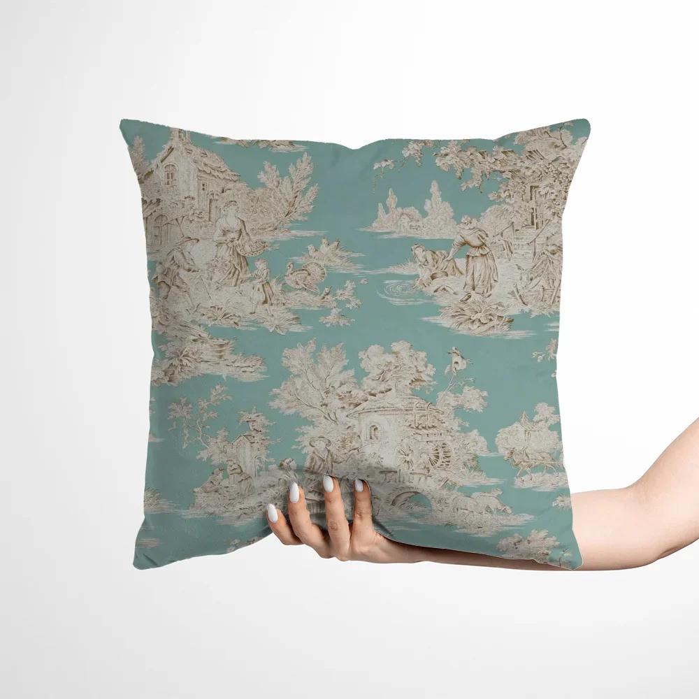 

Cousins for Sofa Toile De Jouy Cover Pillow Covers Decorative Pillowcase Cushions Home Decor Bed Pillowcases Hyunjinz,(2) 66x66cm