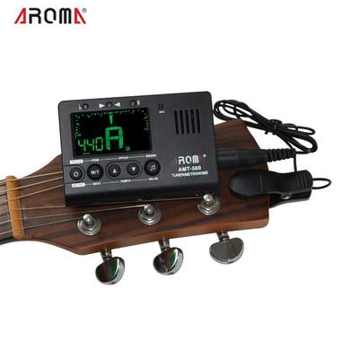 Aroma AMT-560 Electric Guitar Tuner & Metronome Built-in Mic with Pickup