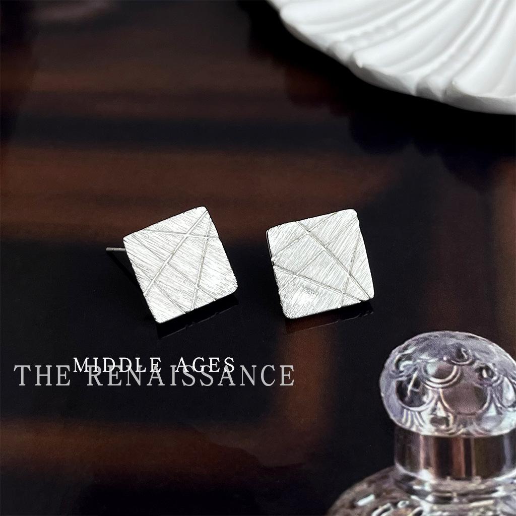 Матовые геометрические серьги-линии, серьги-пусеты, французские ретро украшения для ушей