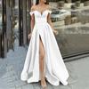 Women Sexy Party Evening Dress European and American Women's Clothing Tube Top V Neck Open Back Large Swing Dress