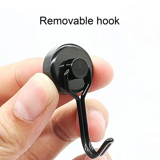 Magnets Hook Rotatable Punch Free Reusable Removable Kitchen 8Kg Pull Refrigerator Magnetic Hanging Hook for Daily Use