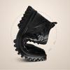 Men'S Genuine Leather Snow Boots High Top Wool Lined Soft Sole Non-Slip Lace Up Winter Casual Shoes Warm Comfortable Ankle Boots
