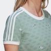 Adidas Originals X Disney Stitch SS22 Cartoon Print Logo Short Sleeve T-Shirt Women Tops Light-Green HT3943