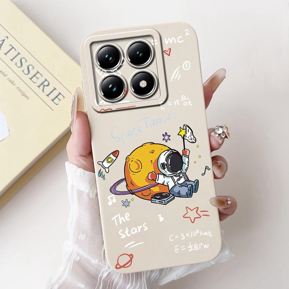 Cartoon Case For Xiaomi 14T Pro / 14T 5G Lens Protective Jelly Soft Silicone Cover For Xiaomi Mi14T 14TPro Phone Cases