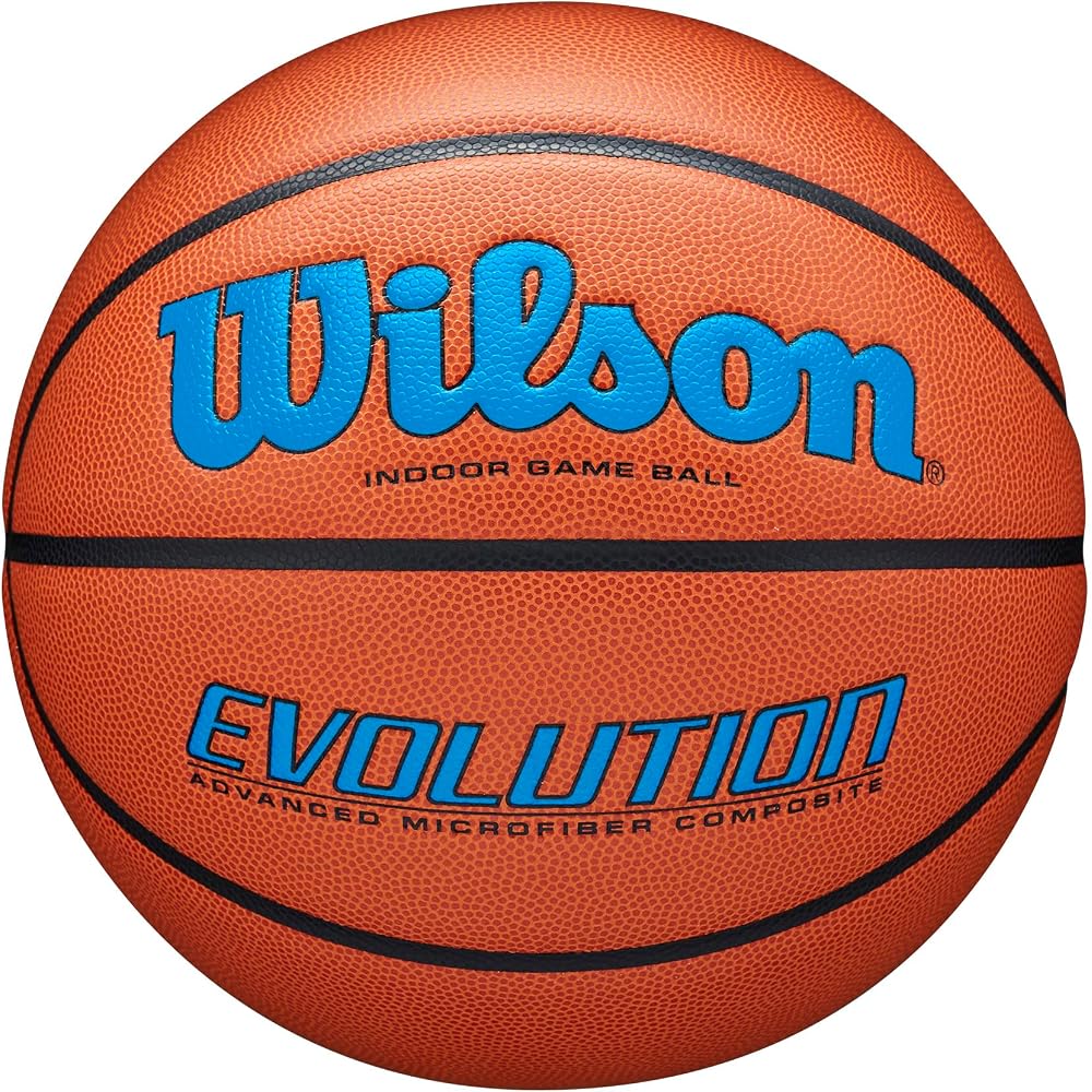 Wilson Evolution Indoor Basketball 7 Size 24.5cm Diameter Orange Royal