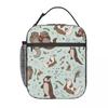 Süßer Otter im Wasser Muster Isolierte Lunchtasche für Damen Büro Kühlertasche Thermische Lebensmittelbox Tragbare Lunchboxen Behälter