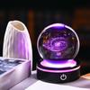 Qianwei 3D Laser-Etched Galaxy Crystal Ball 80 Mm with LED Base (Ambient Light & Decor)