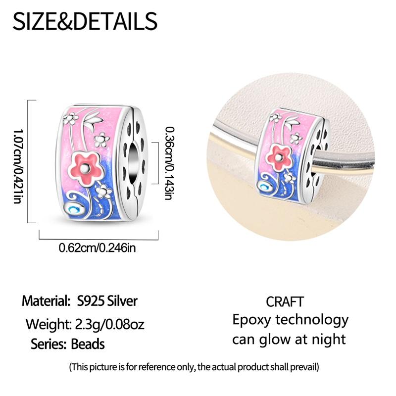 New Copper Charms Fit Original Bracelet Necklace Diy Luminous Garden Safety Snap Beads For Women Birthday Jewelry