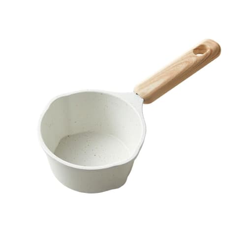 Stainless steel milk pan with handle, suitable for induction and gas cooking, suitable for one person, easy to pour soup, 10cm diameter