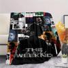 1PC The Weeknd Print Flannel Blanket, High quality Comfortable for All Seasons, Home Decor, Warmth and Comfort, Perfect for Christmas Gifts